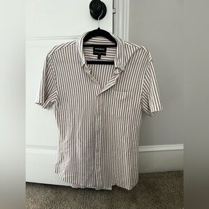 Bonobos Men's Striped Button Down Short Sleeve Shirt